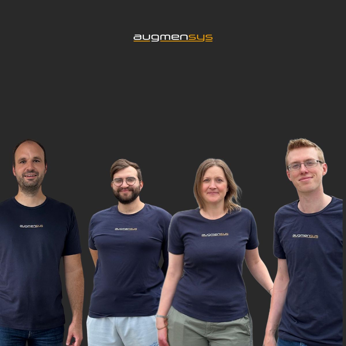Augmensys team members in Bamberg. It shows four employees.