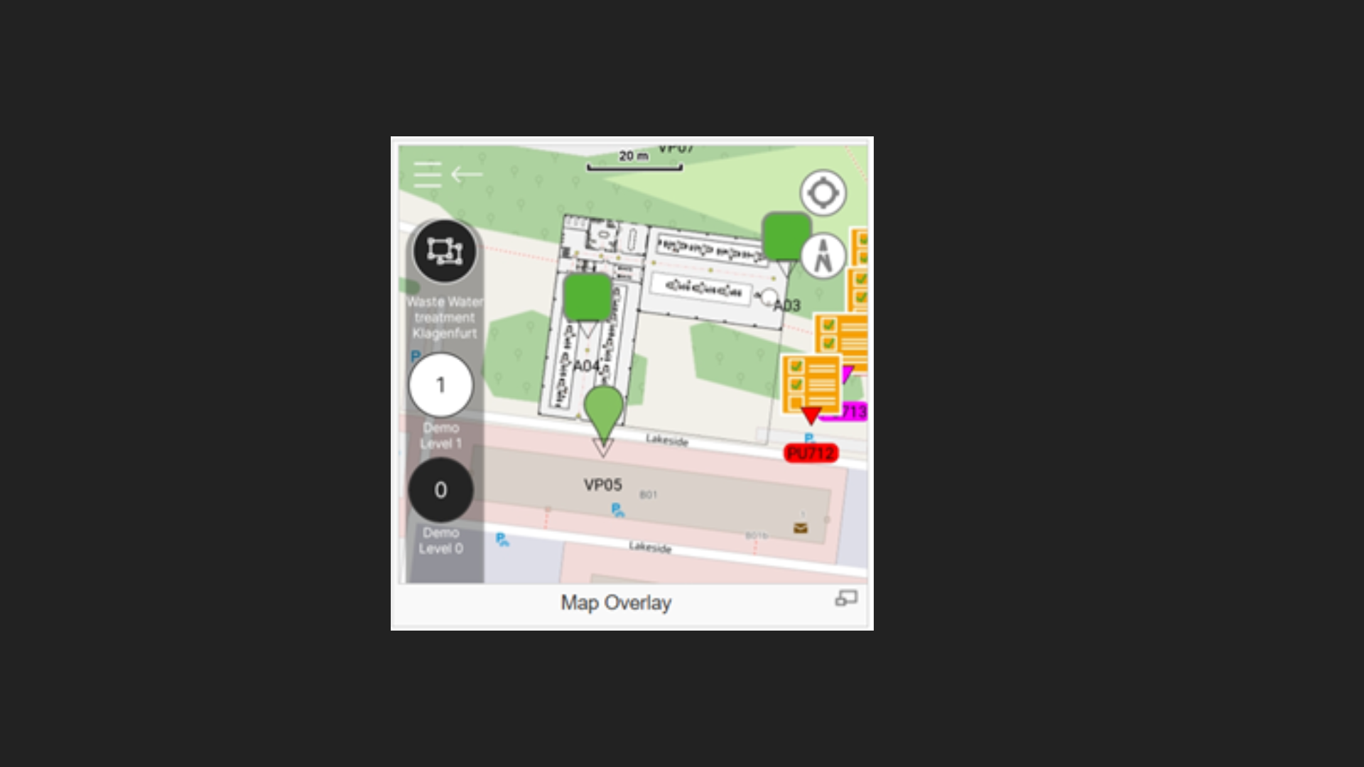 Screenshot showing plant view of facility in UBIK GO