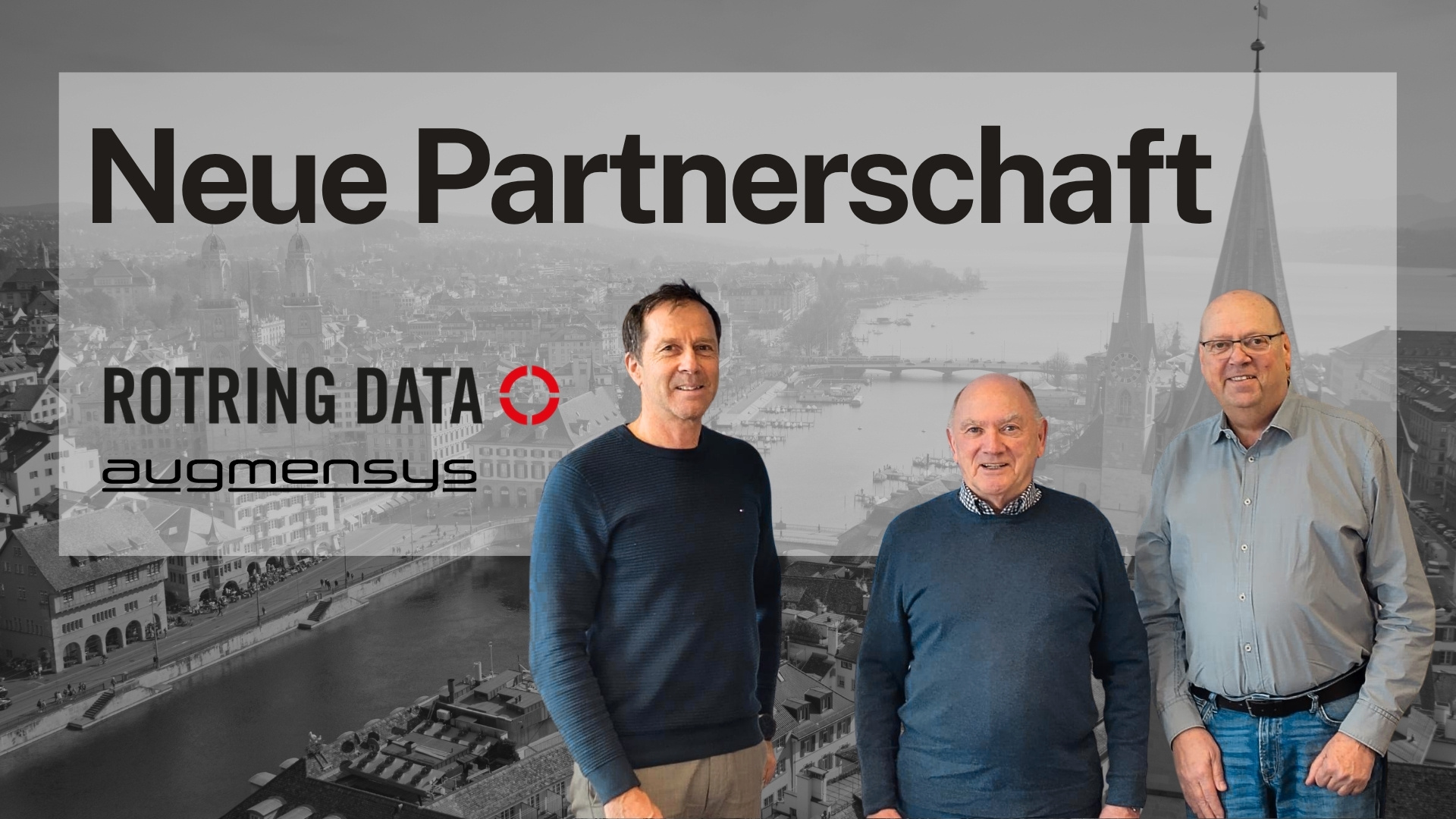 Augmensys CEO, Verwaltungsratspräsident und Key Account Manager von ROTRING DATA AG geben Partnerschaft für Vertrieb von UBIK® in der Schweiz und Liechtenstein bekannt.