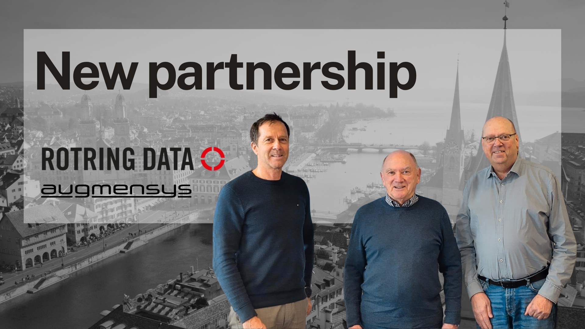 Augmensys CEO and ROTRING DATA AG Chairman of the Board of Directors and Key Account Manager announcing parntership fpr UBIK distribution in Switzerland and Liechtenstein